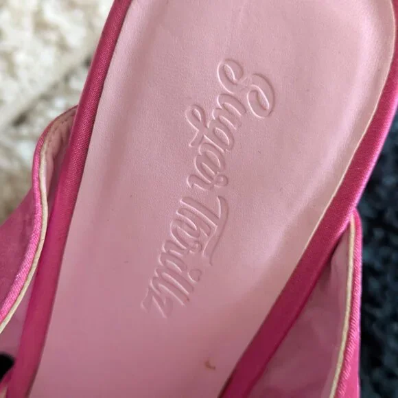 Barbiecore Chunky Sandals Platform Heel Hot Pink Size 8 sugar thrillz - Picture 6 of 9